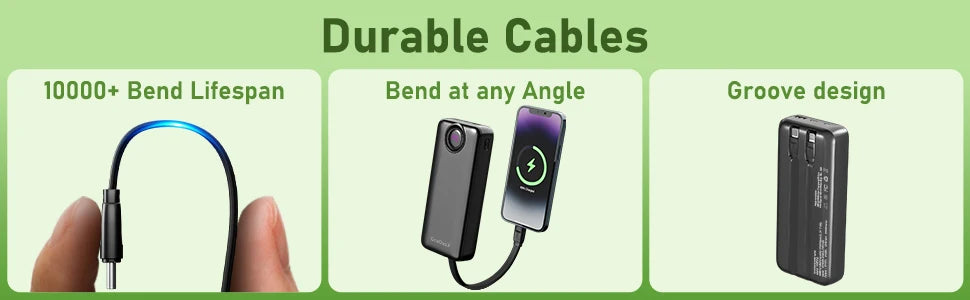 20000mAh Portable Charger 22.5W Fast Charging Power Bank 5 Output 2 Input for iPhone 16/15 Series Samsung Galaxy and More