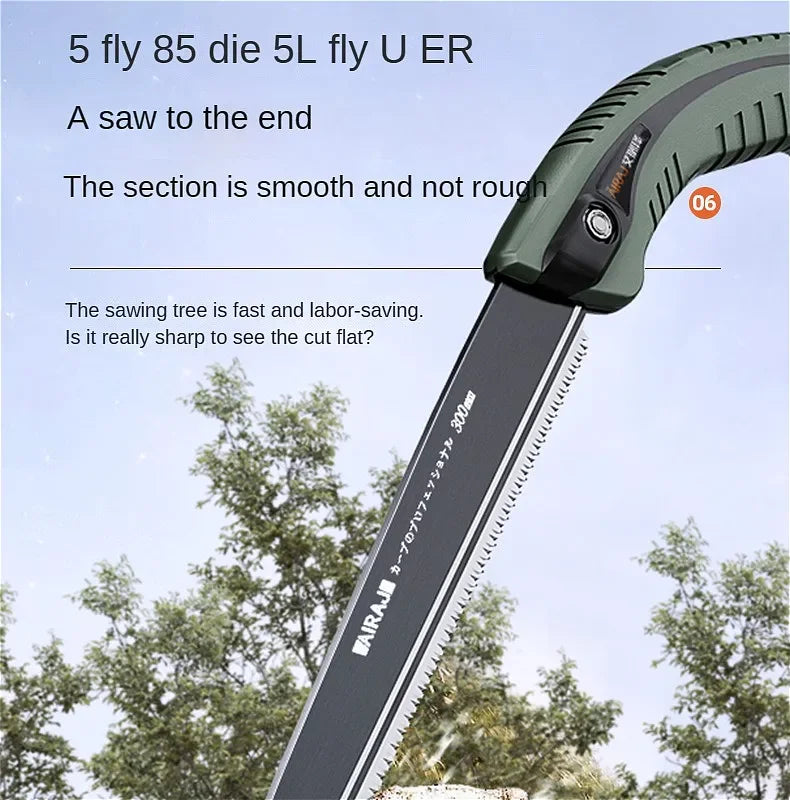 AIRAJ Hand Saw , Japanese Style Saw, Tree Sawing Tool , Garden Logging Tool , Woodworking Saw , Household Small Handheld Sharp