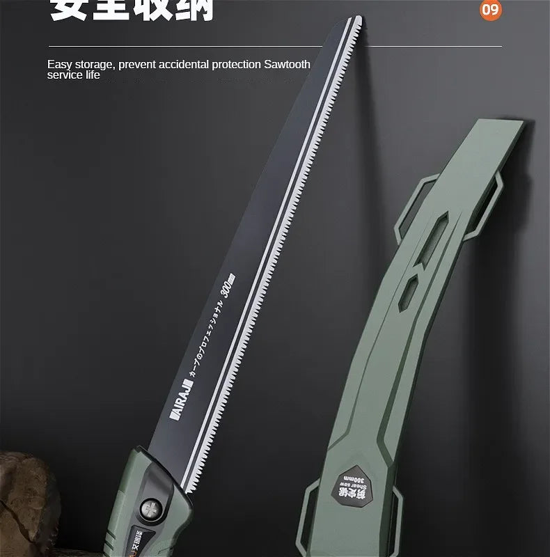 AIRAJ Hand Saw , Japanese Style Saw, Tree Sawing Tool , Garden Logging Tool , Woodworking Saw , Household Small Handheld Sharp
